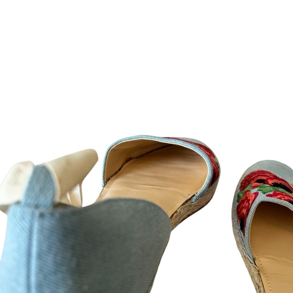 Jessica Simpson Fippo Floral Embroidered Denim Espadrilles Size 10 M EUC - Picture 16 of 16